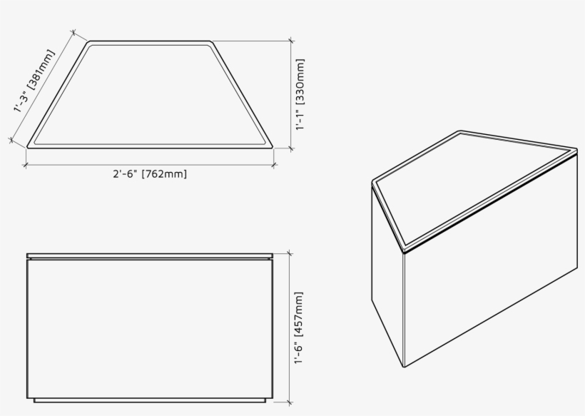 Based On The 15 Inches, The Other Two Side Dimensions - Diagram, transparent png #1474977
