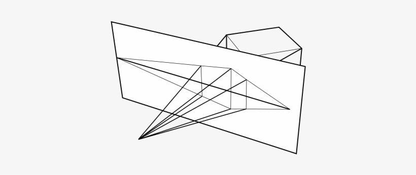 A Cube In Two-point Perspective - Graphical Perspective, transparent png #1475060