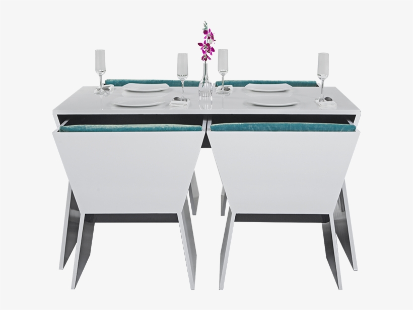 Trapezoid Dining Table With Chairs, White Black Blue - Bathroom Sink, transparent png #1475219