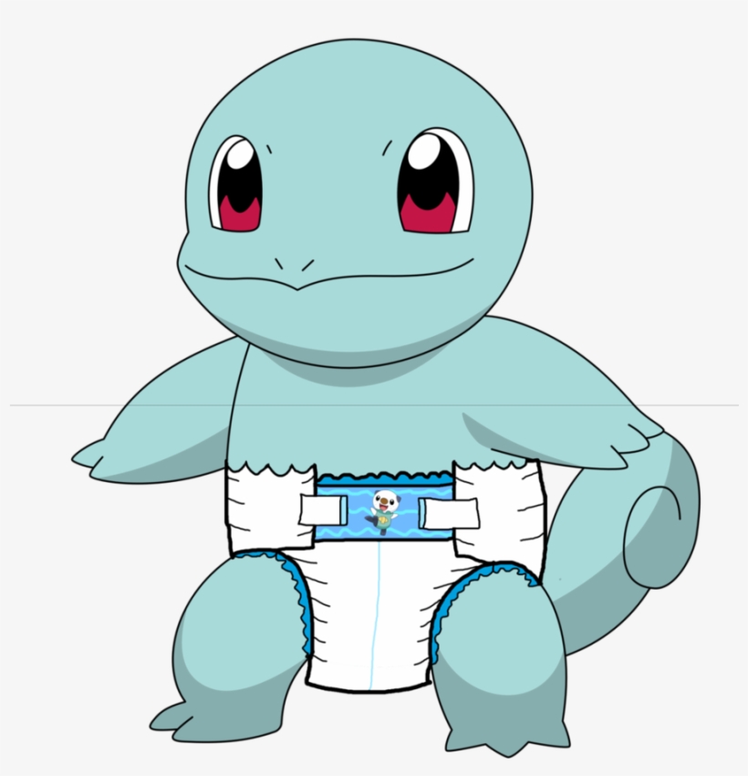 Diapered Squirtle - Diaper Pokemon, transparent png #1475249