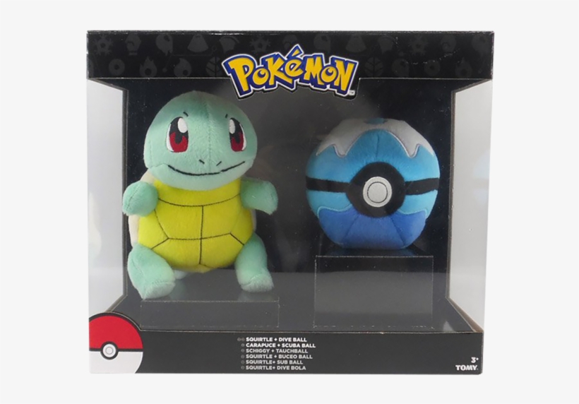 Pokemon Squirtle & Dive Ball Plush Jc - Totodile And Luxury Ball Plush, transparent png #1475461