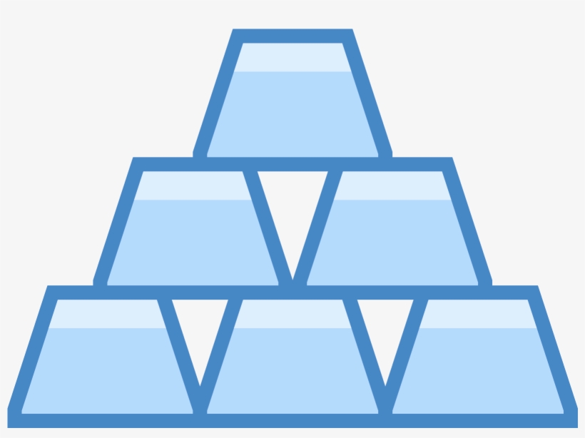 Its Gold Bars Stacked On Each Other - Blue Gold Bar Icon, transparent png #1475593
