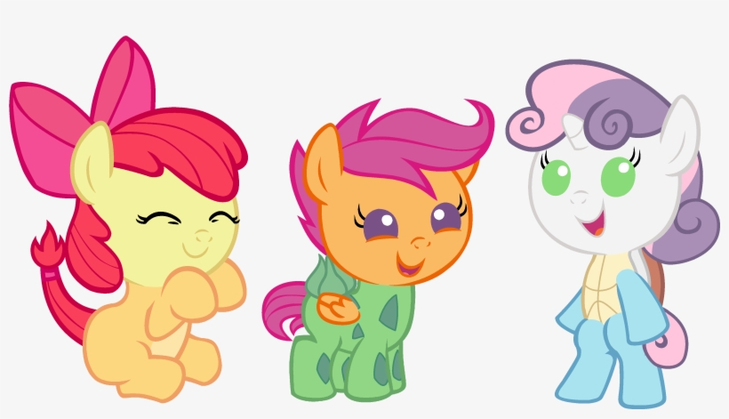 Baby Belle, Baby Pony, Baby Scootaloo, Bulbasaur, Charmander, - Mlp Baby Apple Bloom, transparent png #1475622