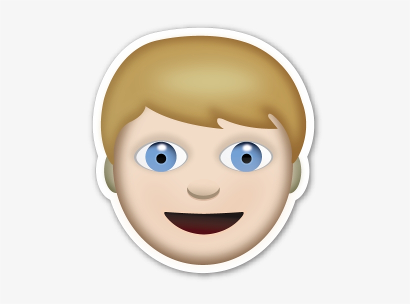 Person With Blond Hair - Emoji Whatsapp Boy Png, transparent png #1475782