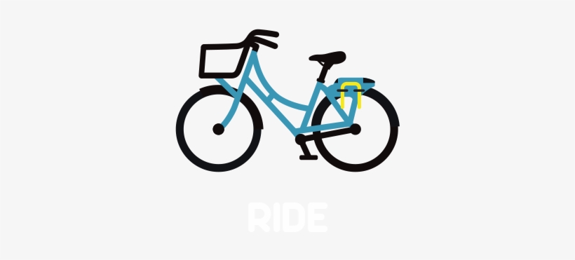 Simple, On Demand, Two-wheeled Transportation - Bike Sharing Icon, transparent png #1476185