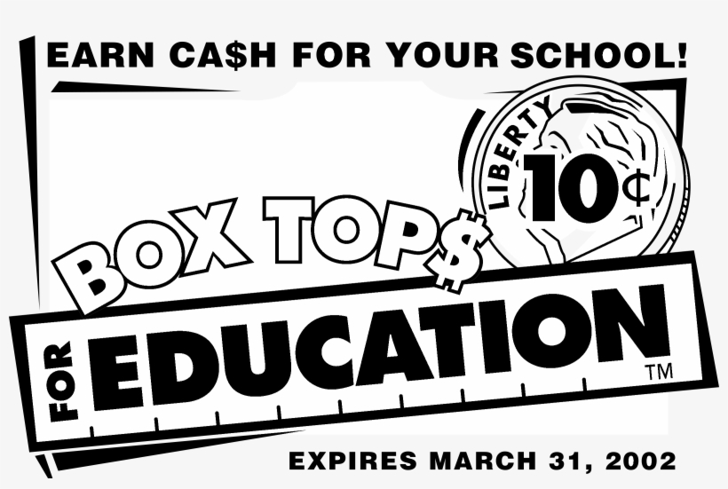 Box Tops Logo Black And White - Box Tops For Education Clip, transparent png #1476864