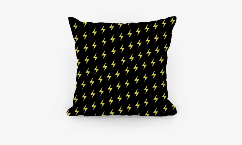 Hufflepuff House Lightning Bolt Pattern Pillow - Pillow, transparent png #1477214