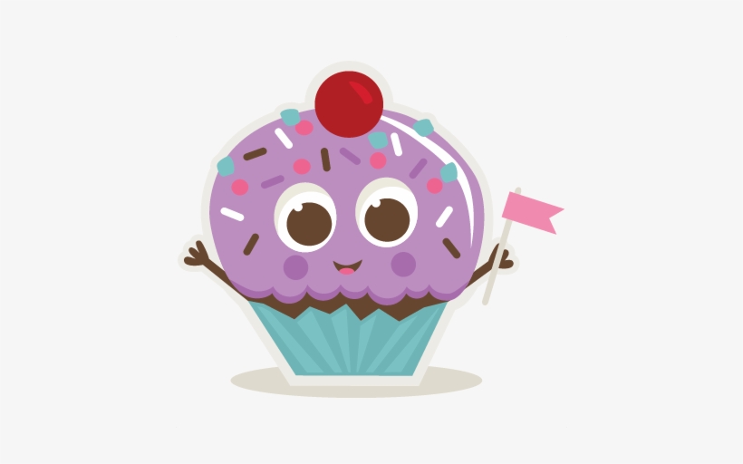 Birthday Cupcake Svg Cut Files For Scrapbooking Birthday - Cupcake Cartoon No Background, transparent png #1477470
