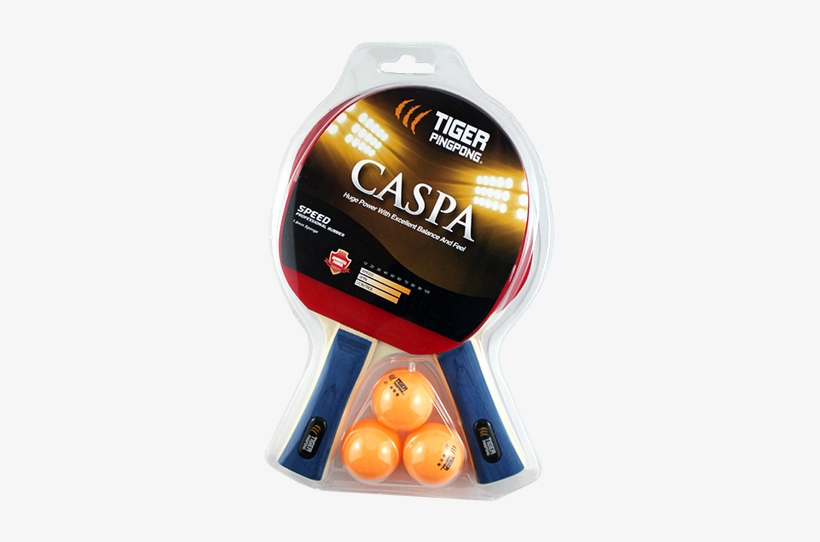 Caspa 2 Kit - Tiger Ping Pong Benga Table Tennis Racket, transparent png #1477784