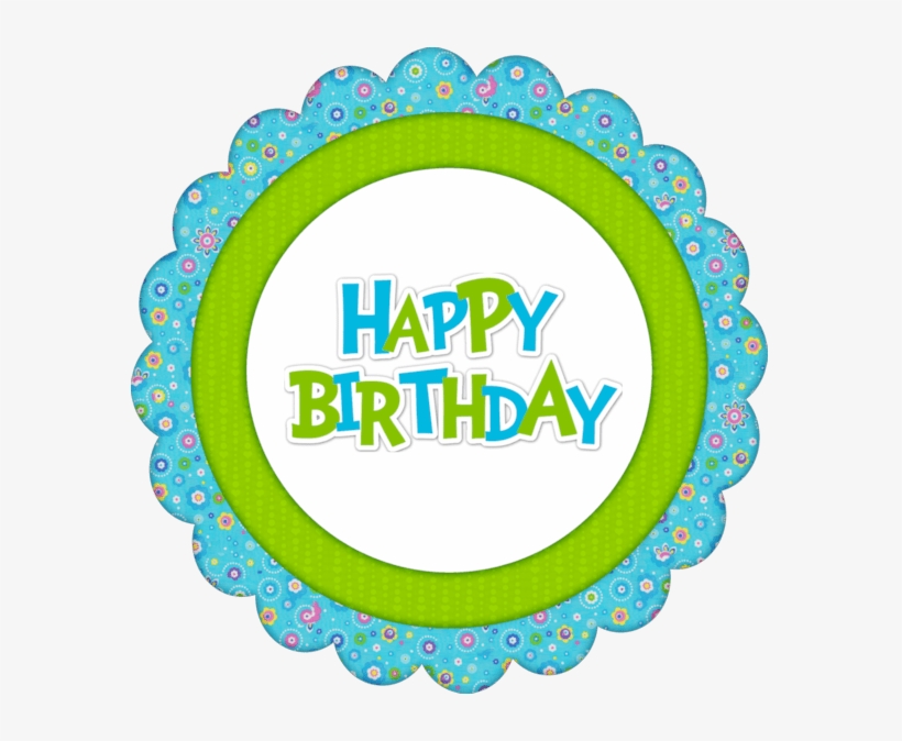 Free Printable Girls Blue Green Happy Birthday Cupcake - Happy Birthday Cupcake Topper Printable, transparent png #1478161