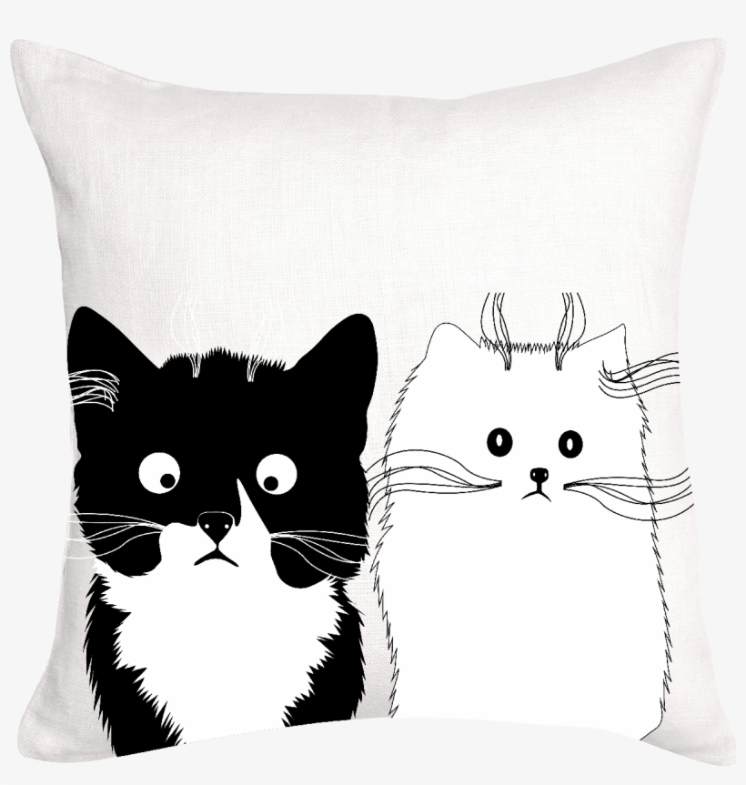 The Cute Cat Whisker Family Cushions - Cushion, transparent png #1478994