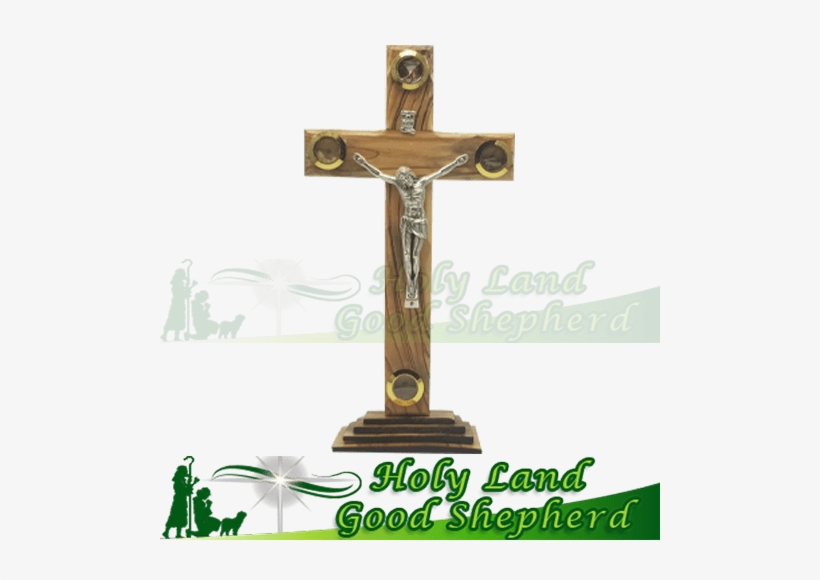 Olive Wood Hand Made Cross - Mother Of Pearl The Holy Land, transparent png #1479019