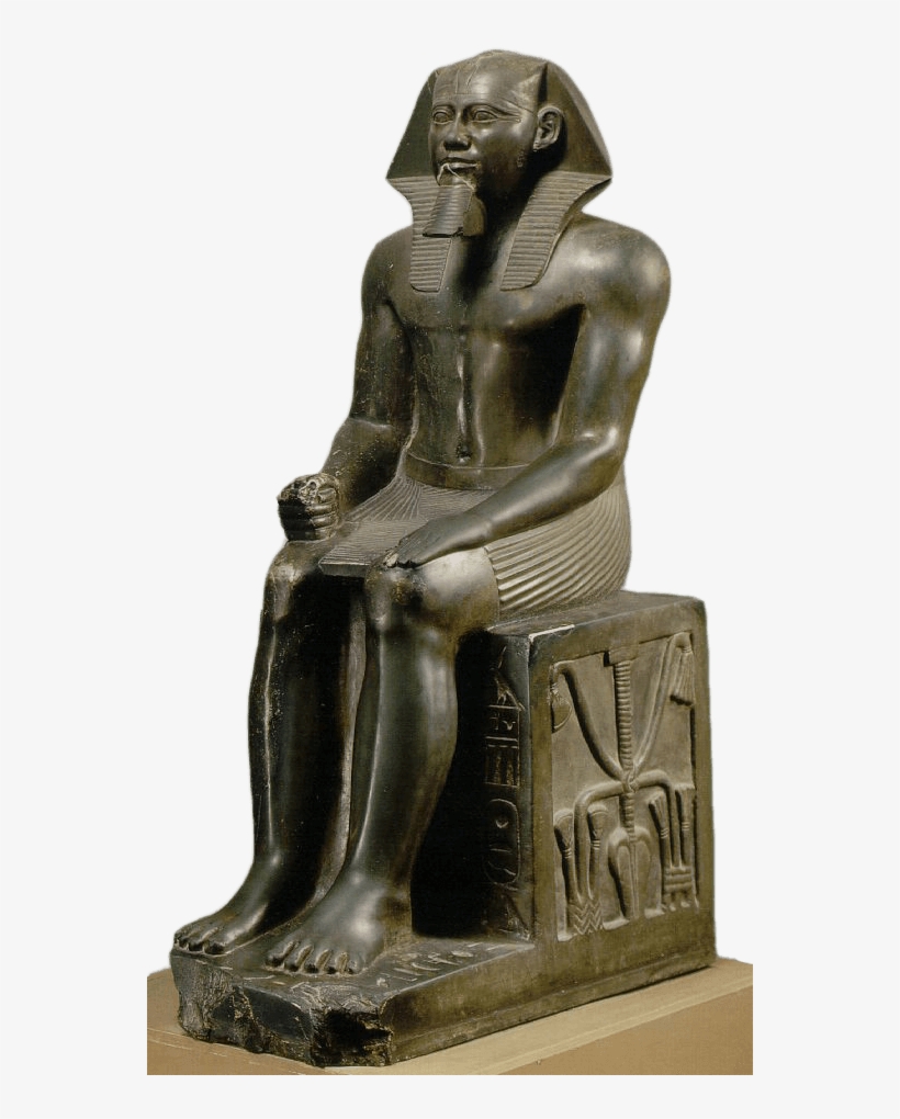 Pair Statue Of Queen Ankh Nes Meryre Ii And Her Son - Statue Of Khafre, transparent png #1479044