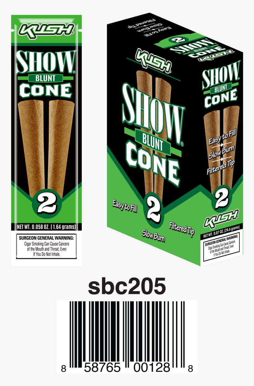 Show Blunt Cones 2ct X 15pouches Kush - Show Blunt Cone, transparent png #1479271