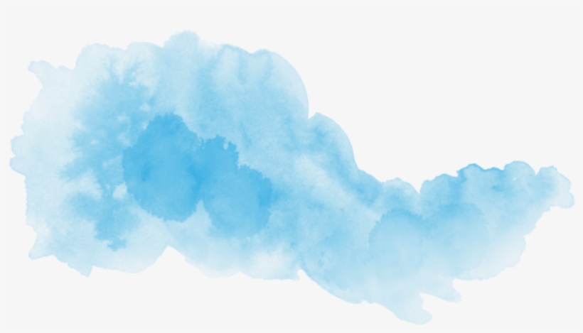 Ftestickers Watercolor Brushstroke Blue Teal - Blue, transparent png #1479398