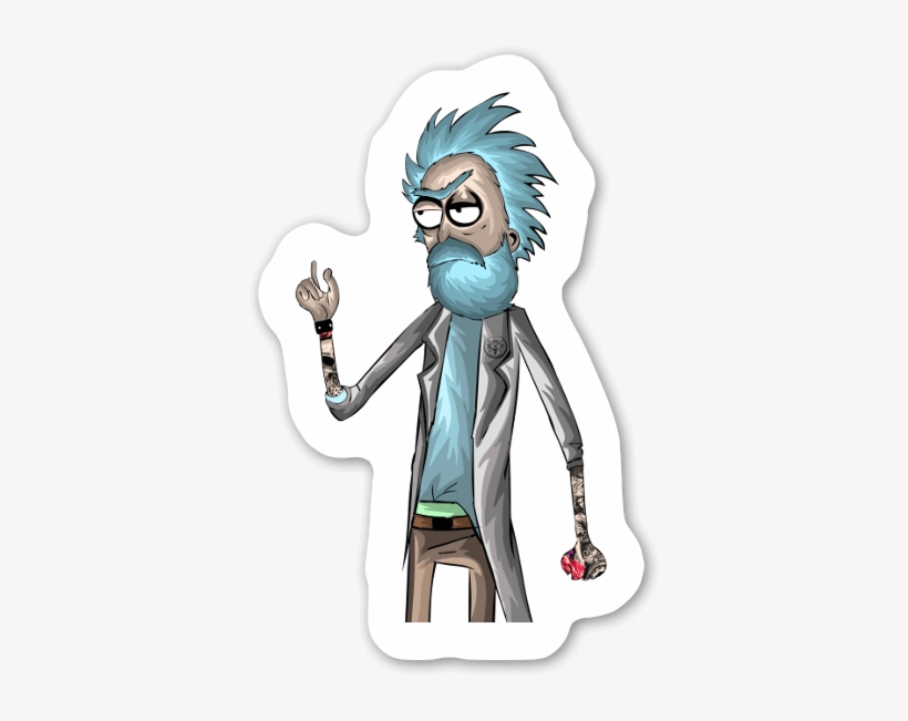 Bearded Rick Sticker - Beard, transparent png #1479545