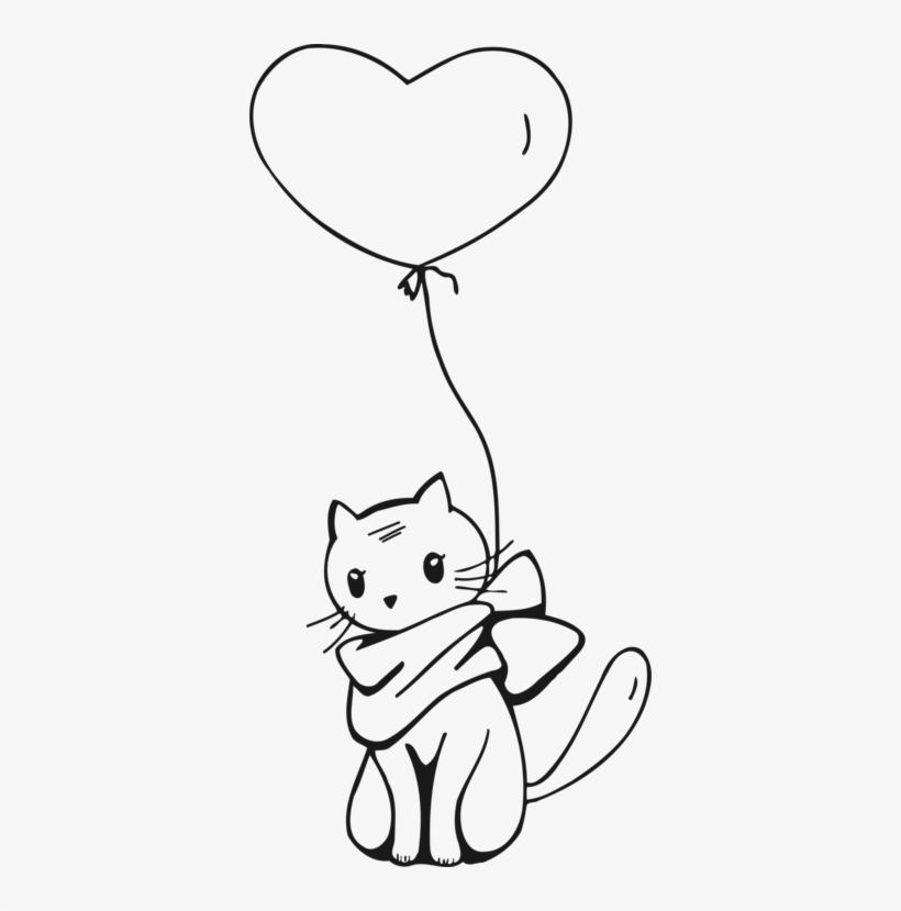 Drawing Line Art Coloring Book Printmaking Painting - Outline Cat Line Art, transparent png #1479551