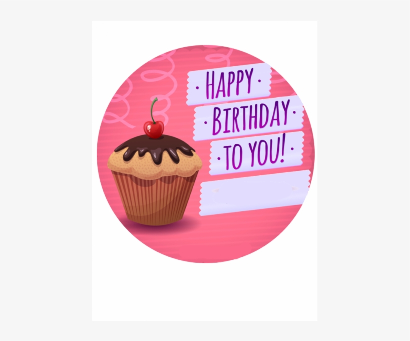 Birthday Cupcake Cake Topper - Happy Birthday From The Dog, Humorous Scooting Canine, transparent png #1479569