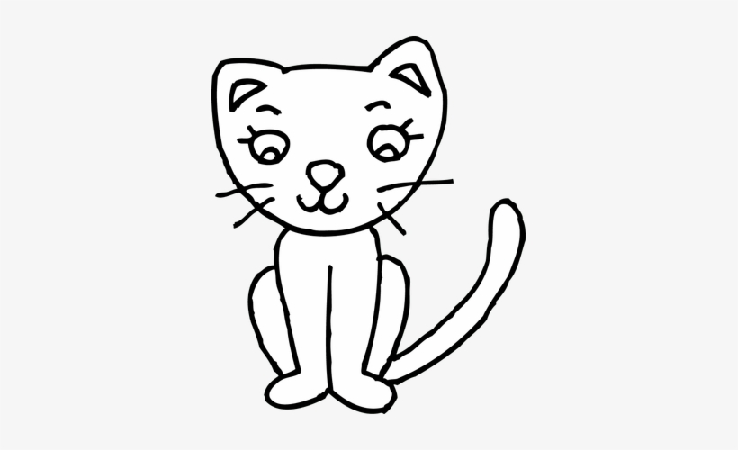 Zoom - Cat Black And White Clip Art, transparent png #1479678