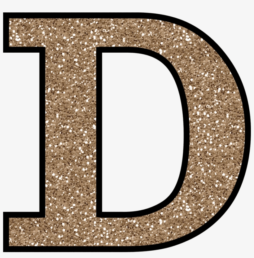 Png Black And White Glitter Without The Glue - Letter D Glitter Png, transparent png #1479781