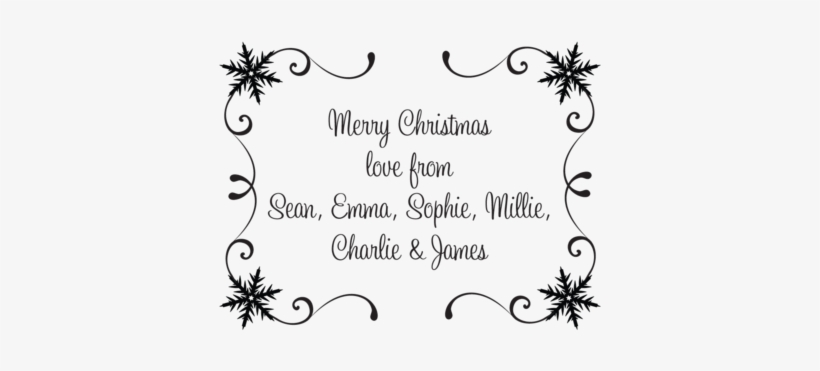Merry Christmas Stamp - American Crafts Cards W Envelopes 5 X7 8 Pkgkraft Snowflakes, transparent png #1479823