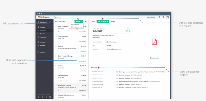 Expense Receipt Tracking Software - Reporting Approval Line, transparent png #1479925