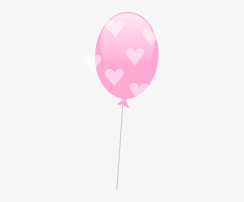 How To Set Use Pink Balloon With Hearts Svg Vector, transparent png #1480188