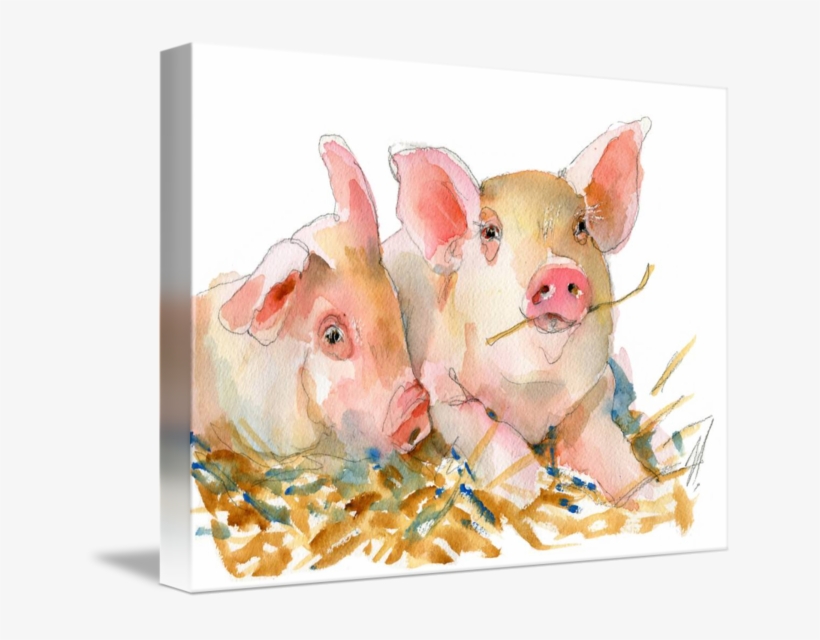 Pig Art - Piglets Watercolor, transparent png #1480214