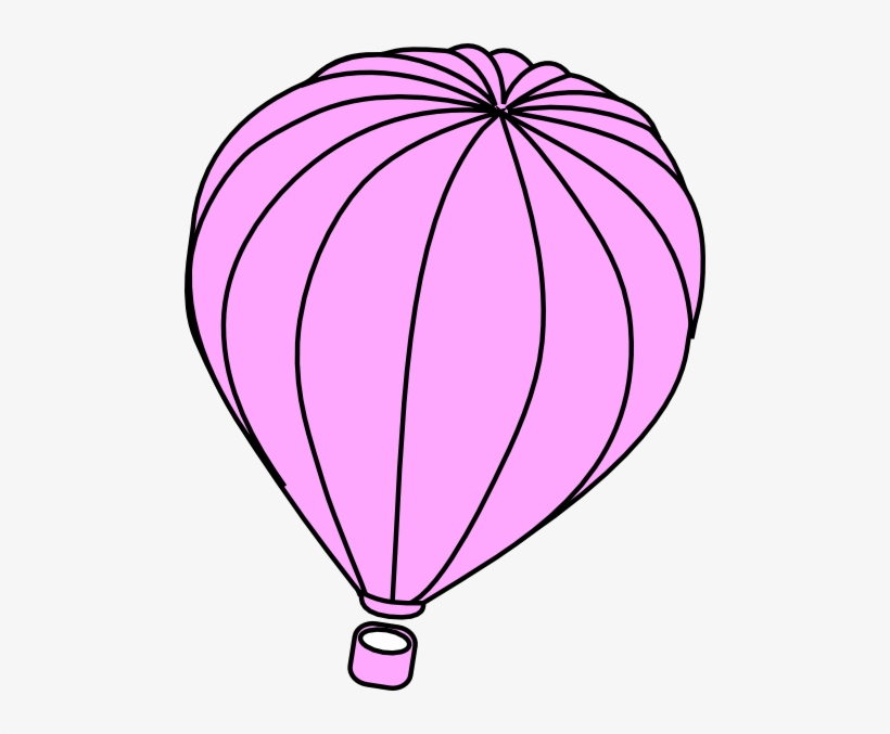 Balloon Clipart Light Pink - Hot Air Ballon Outline, transparent png #1480261