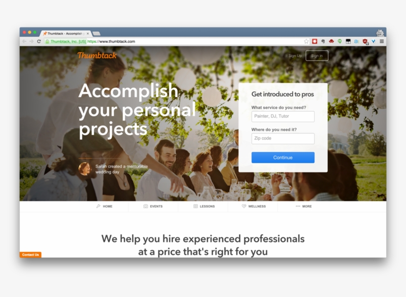 Thumbtack Homepage - Investment, transparent png #1480363