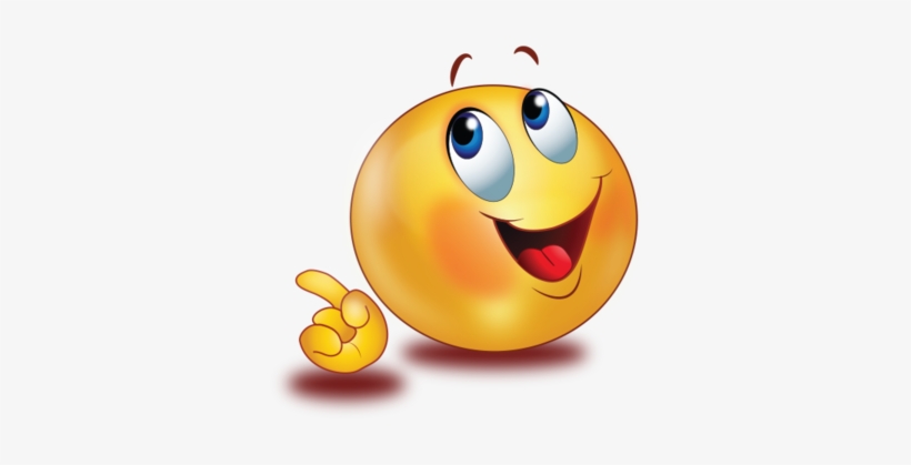 Happy Face Finger Pointing - Smiley Face Pointing Finger, transparent png #1480675