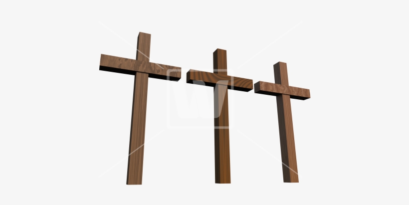Three Wooden Crosses - Mission Santa Barbara, transparent png #1481422