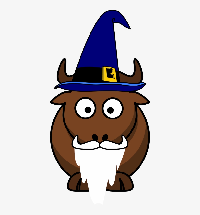 Cartoon Gnu Wizard - Cartoon Wildebeest, transparent png #1481423
