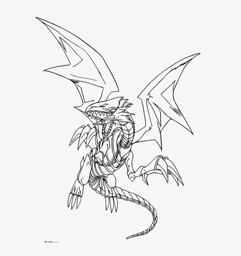 Blue Eyes White Dragon Coloring Pages - Yugioh Blue Eyes White Dragon Drawing, transparent png #1481657