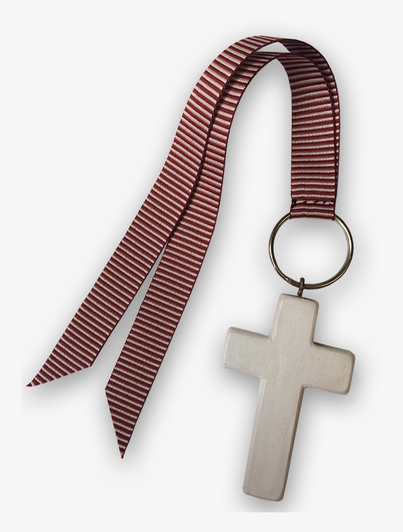 Maria Wooden Cross Keyring - Christian Art Gifts Witness Gear Keyring - Aqua Cross, transparent png #1481658