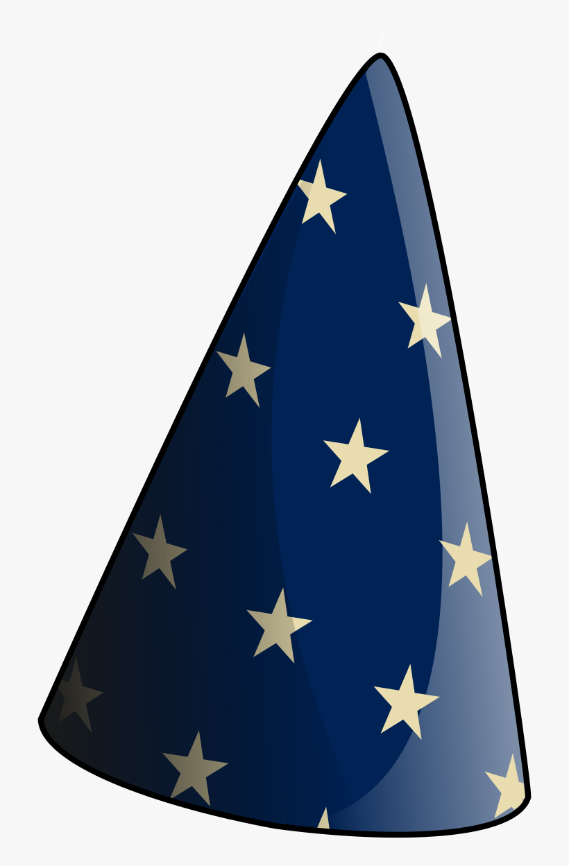 Wizard Hat Silhouette - Magician Hat Cartoon Png, transparent png #1481881