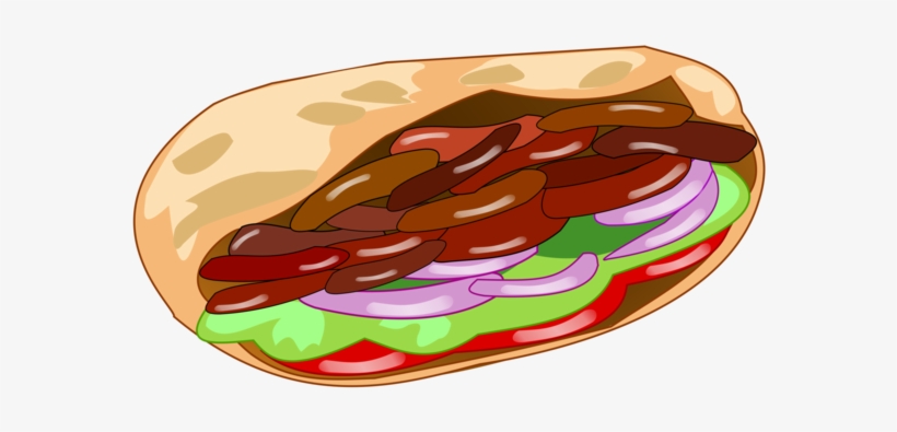 Doner Kebab Turkish Cuisine Taco Barbecue - Kebab Clipart, transparent png #1481927