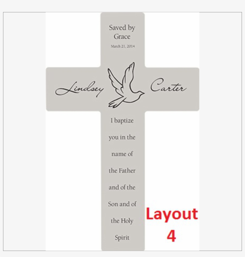 7" X 11" Wooden Cross - Engraving, transparent png #1482129