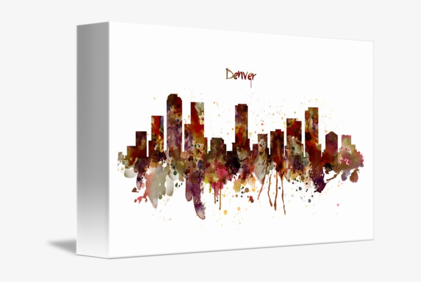 "denver Skyline Silhouette" By Marian Voicu - Denver Skyline, transparent png #1482182