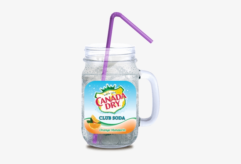 Mason Jar Cup With Canada Dry Orange Mandarin Club - Diet Canada Dry Cranberry Ginger Ale, 12 Fl Oz Cans,, transparent png #1482184
