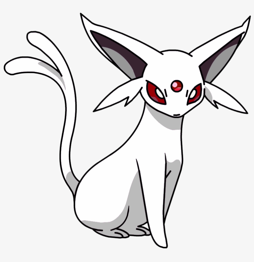 White Espeon By Portadorx On Deviantart Png Transparent - Pokemon Espeon, transparent png #1482668