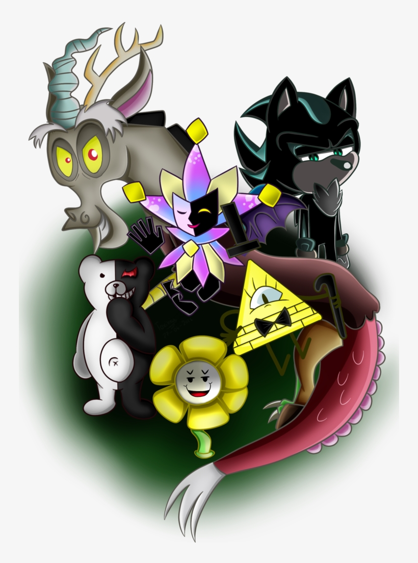 Toxikku, Bill Cipher, Chaos, Crossover, Danganronpa, - Sonic The Hedgehog, transparent png #1482671