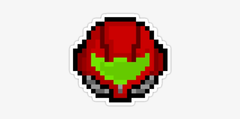 Samus Helmet Png - Pixel Art Deadpool Logo, transparent png #1482828