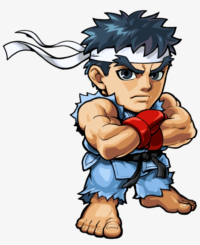 Ryu Png Free Download - Ryu Street Fighter Cartoon, transparent png #1482862