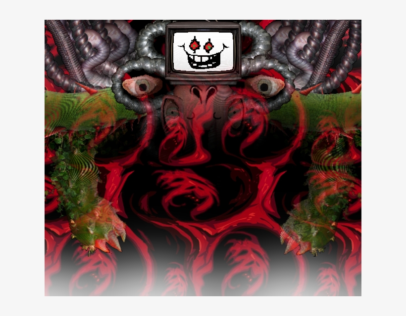 Flowey Vs Giygas Fite - Photoshop Flowey Vs Giygas, transparent png #1482907