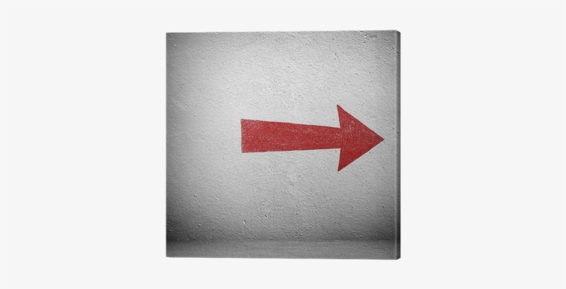 Cuadro En Lienzo Flecha Roja En La Pared Blanca • Pixers® - Emblem, transparent png #1484305