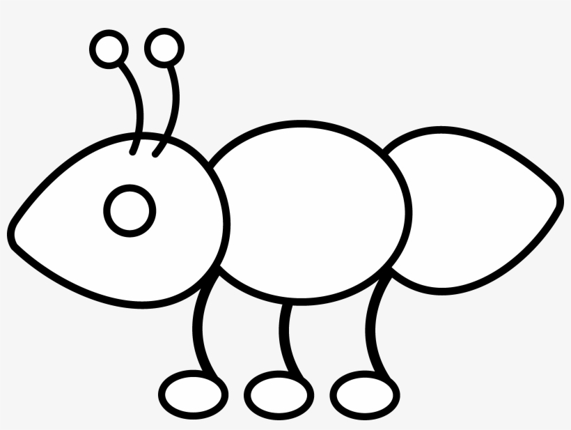 Ants Clipart Black And White - Imagenes De Hormigas Para Dibujar, transparent png #1484443