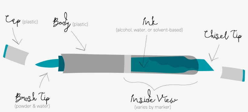 Anatomy Of An Art Marker - Anatomy Of A Marker, transparent png #1484739