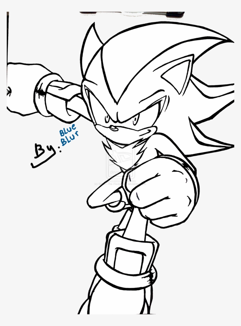 Shadow The Hedgehog Coloring Pages Paint By New - Shadow The Hedgehog Color Pages, transparent png #1484811