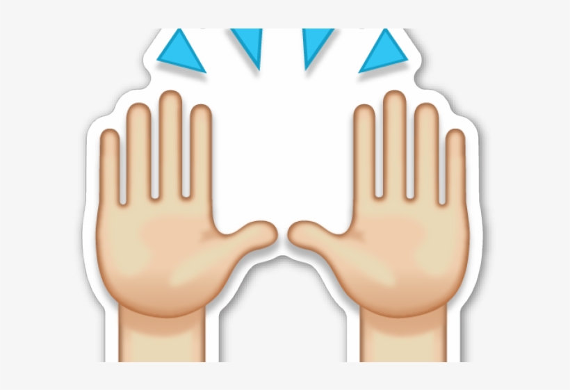 Hand Emoji Clipart Person Raising Both Hand In Celebration - Praise Hands Emoji Png, transparent png #1485068